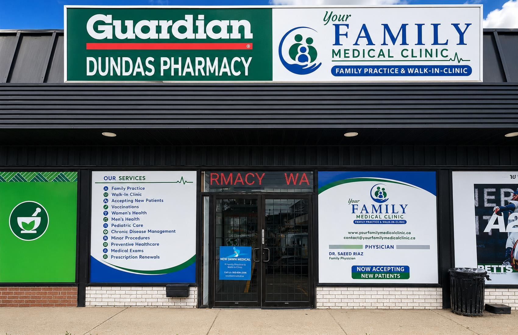 Your Family Medical Clinic storefront — 1911 Dundas St E, Mississauga