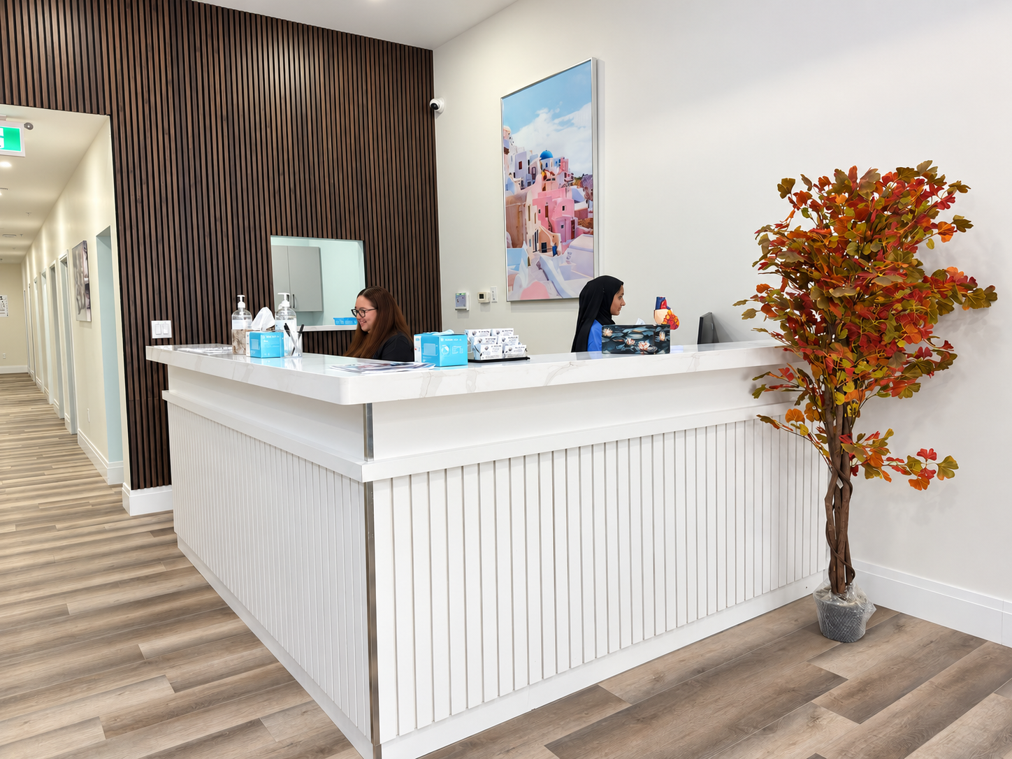 Reception desk at Your Family Medical Clinic, Mississauga